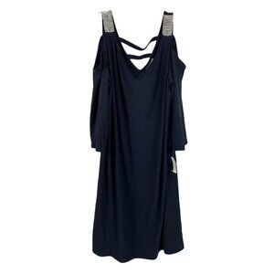 Dressbarn Women's Blue Casual Dress